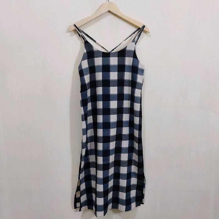 NAIN Plaid Tartan Overall Dress