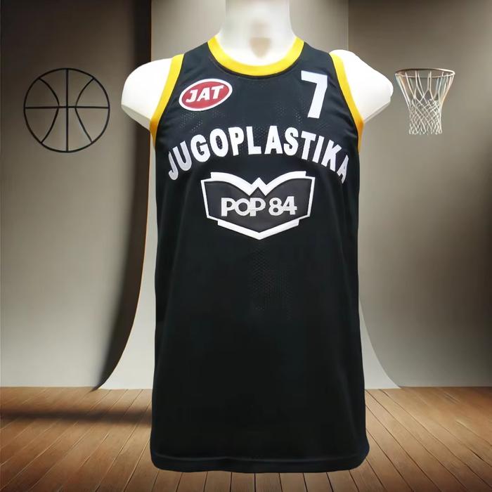 Toni Kukoc Jugoplastika POP 84 Basketball Jersey No. 7 Adult & Children's Outdoor Sports Training Cl