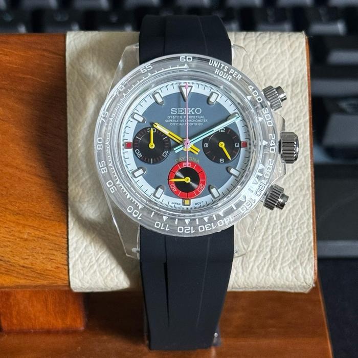 Seikomods Daytona Blue Azul VK63 Chronograph Resin Ultra Light Weight Exclusive