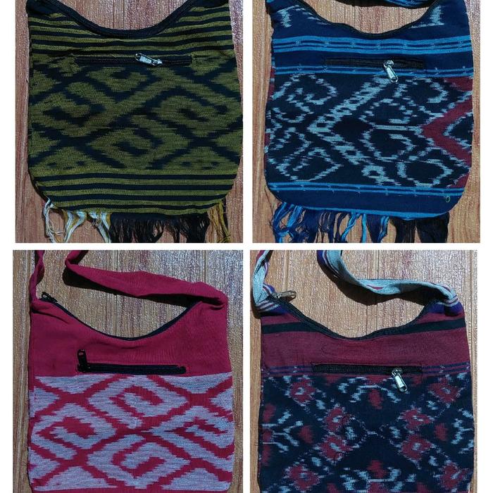 Tas Selempang Tenun Etnik Kecil Mini Motif Ethnic Lombok Toraja Dayak Kalimantan Bali NTT untuk Wani