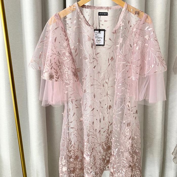 Kamila Outer Outer Brukat Outer Kondangan Outer Keren Bunga Bunga Bunga Bunga Cardigan
