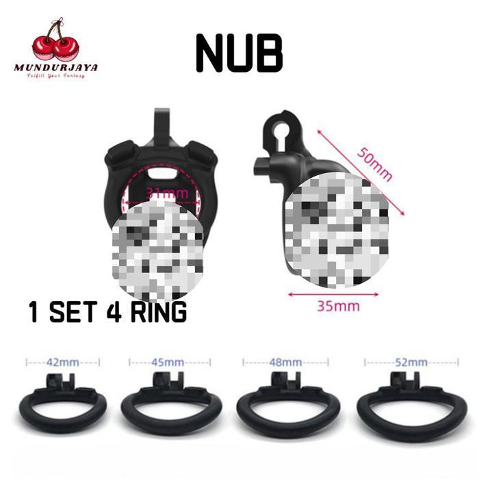 Berdendang Promo- READY COBRA Nub Chastity Cage Lock - Alat Pengunci 3 Ukuran