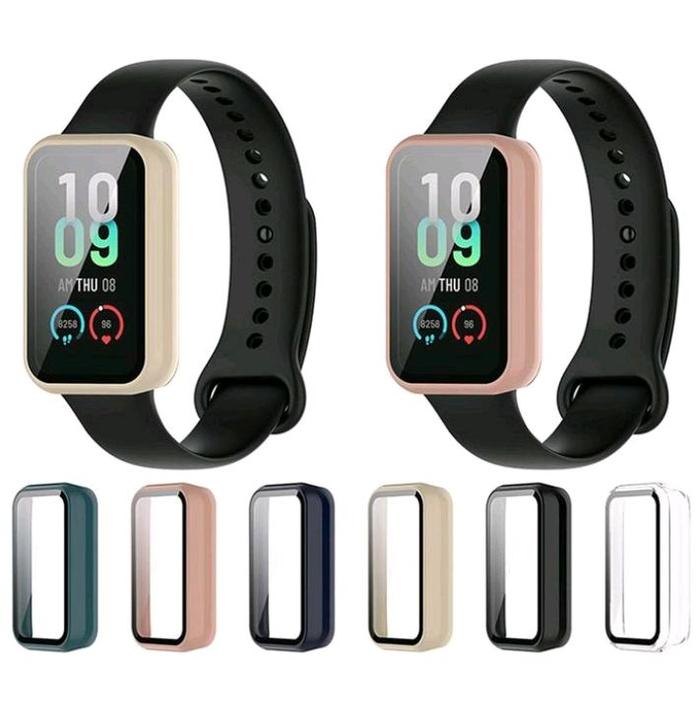 Bumper Case for Amazfit Band 7 Hard PC Screen Protector Case - CLEAR