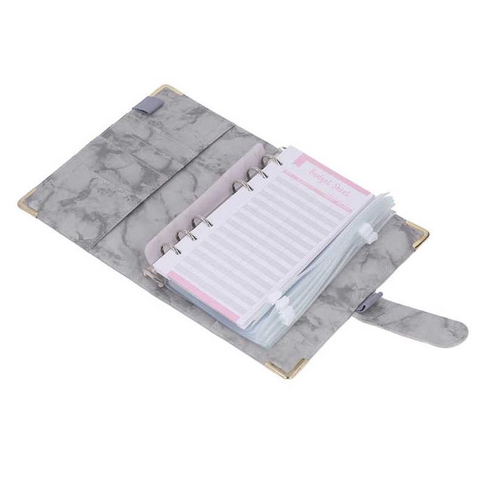 A6 PU Leather Budget Binder A6 Replaceable Inner Core Wide