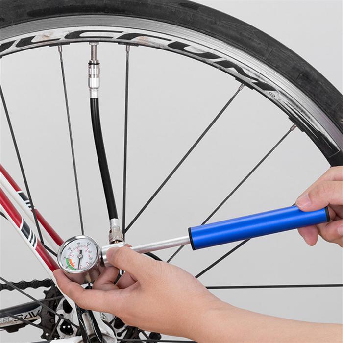 Bike Pump with Pressure Gauge Portable Bicycle Pump Mini Hand Pump