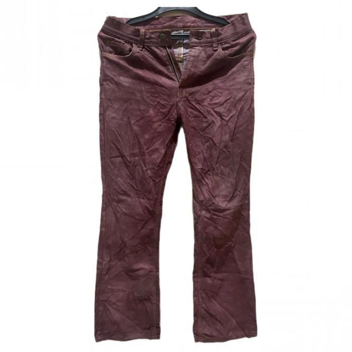 Celana Thrift Jeans Vintage Cutbray/Flare Cheap Monday - Brownish/Maroon