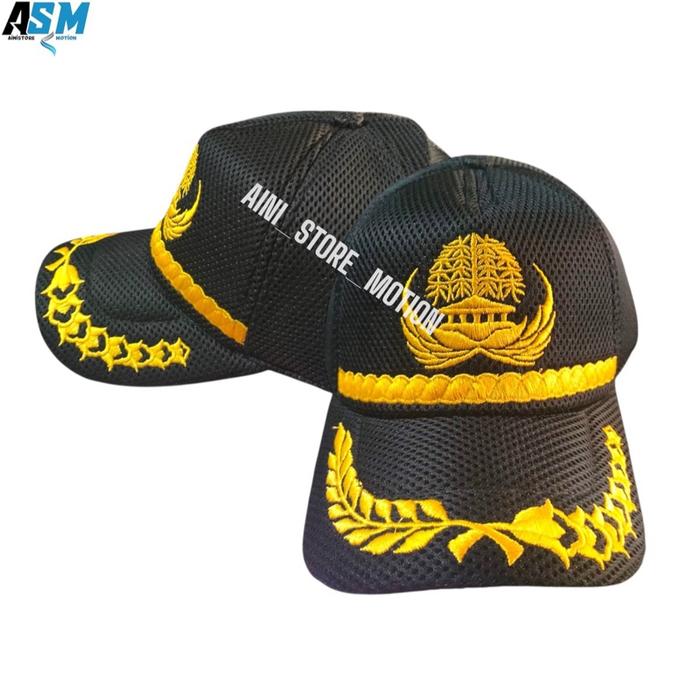 TOPI ABDI NEGARA TOPI ASN TOPI KORPRI | BELA NEGARA HITAM LIST KUNING