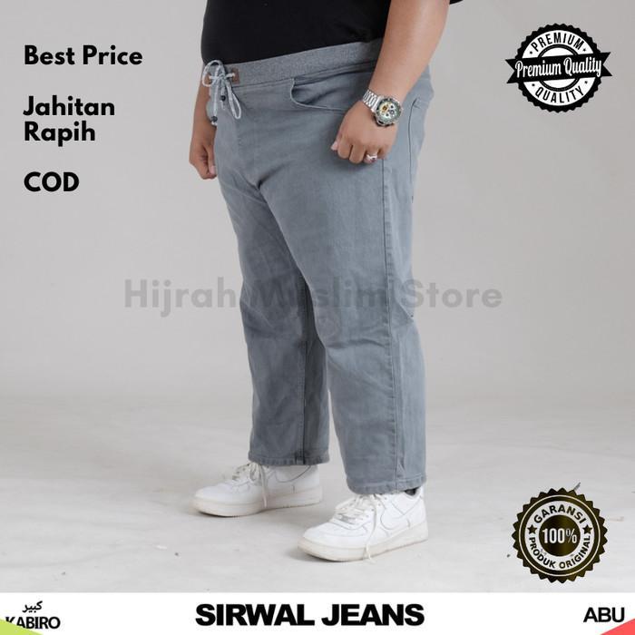 Celana Sirwal Jeans Denim Size Besar JUMBO 3XL - 6XL Bigsize Pria Dewasa Cingkrang