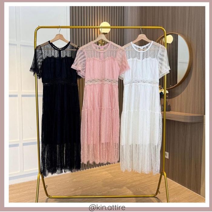 Dress korea || lace + tile dots || FG 0594