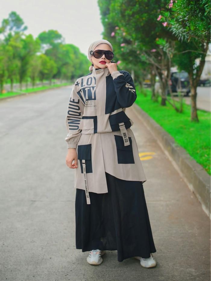 Oneset Rok HELENA by Numiaa Fashion I Setelan Baju Linen Simple Casual by Numiaa Fashion