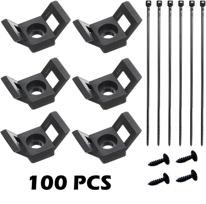 Kaluku Mall | Cable Tie Mount | Organizer Kabel 100 PCS | Perlengkapan Elektronik