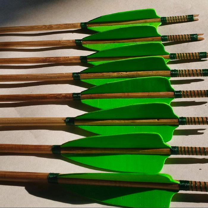 Arrow Bambu Petung Anak panah Vanes Sepone 7 mm