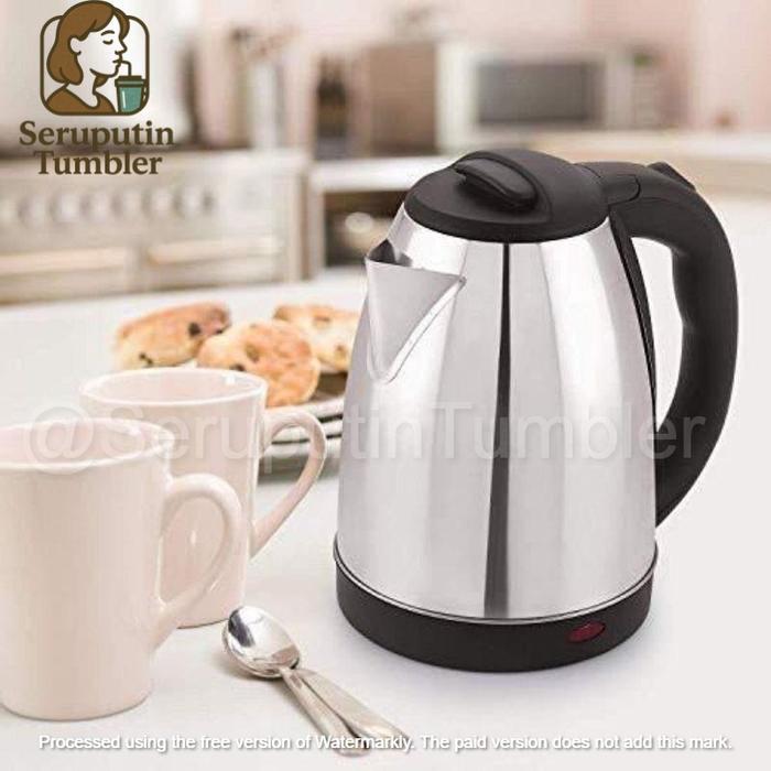 Teko Listrik Stainless Steel 1.8L | Teko Listrik Pemanas Air Otomatis Anti Karat