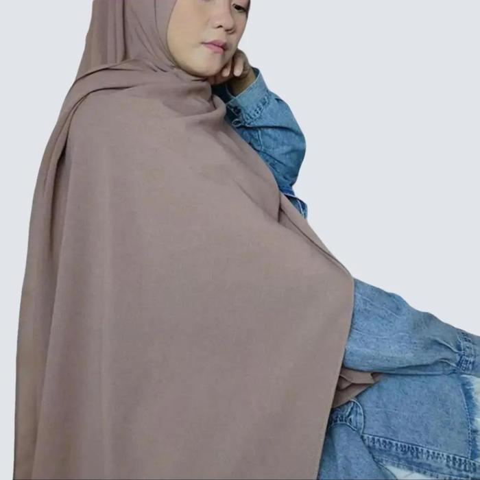 Jilbab Pashmina Wolfis Jumbo Panjang 200 x 100 cm Syari Premium Muslim Instan Wanita Khimar Syal Hit