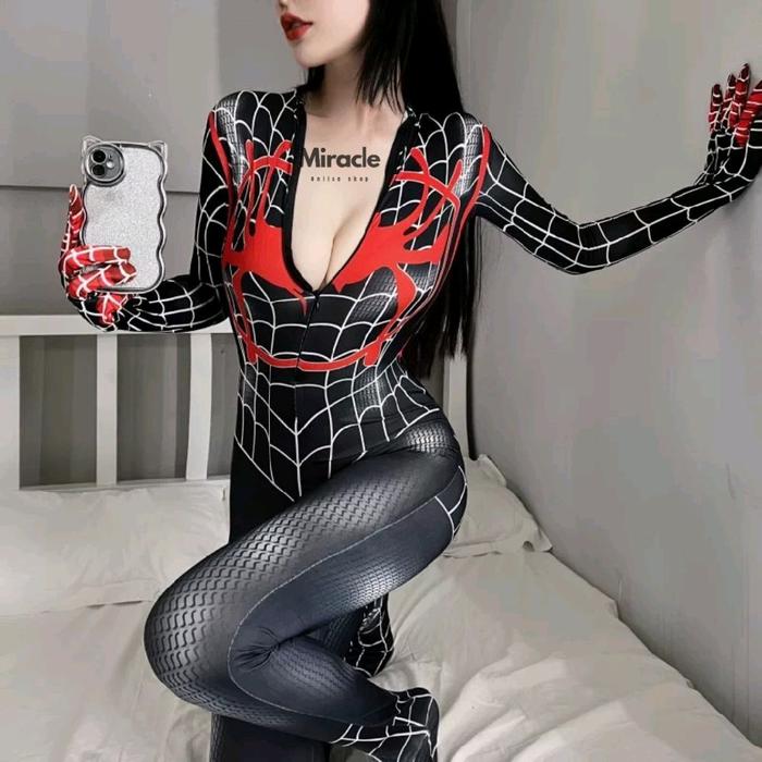 Lingerie sexy piyama fantasy cosplay kostum bodysuit bodystocking open crotch baju dinas malam clubb