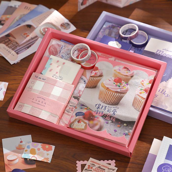 155pcs Girl Cute Scrapbooking Supplies DIY For Teens Note Paper Washi