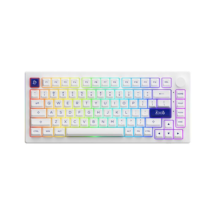 Akko 5075B Plus V2 Blue on White 75% Hot Swappable RGB Customization