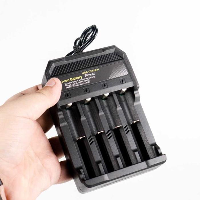 Charger Baterai Casan Batre Universal 18650 18350 26650 16340 14500