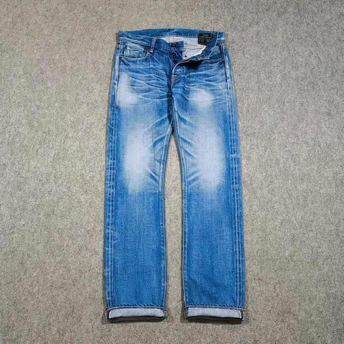 celana selvedge jeans panjang pria KURO straight jeans size 30 second
