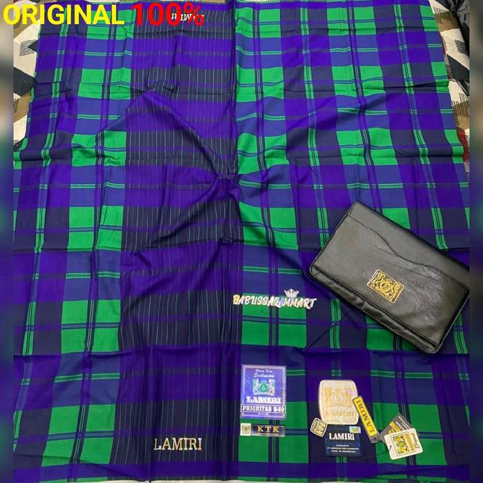 Sarung Lamiri Clasic Motif BHS Sandur ORIGINAL Full Sutra Halus KDT Kotak Jadul Sutera Tidak Luntur 
