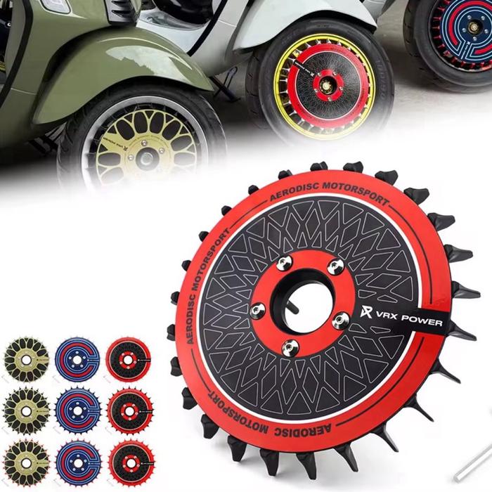 Turbo Disc Aero Disc Turbo Fan Aero Fan Dop Velg Wheel Dop Vespa ring 12 sprint primavera GTS GTV GT