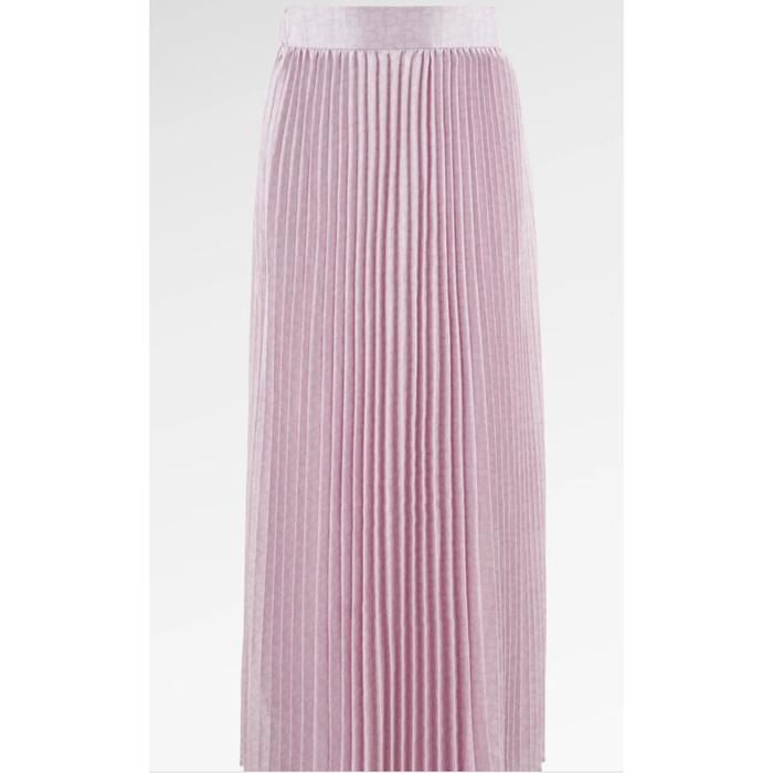 Ready- Rok Monogram BJ_Benang Jarum Pleated Dengan Karet