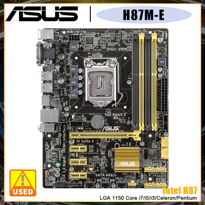 ASUS H87M-E Motherboard with Intel H87 Chipset LGA 1150 Socket