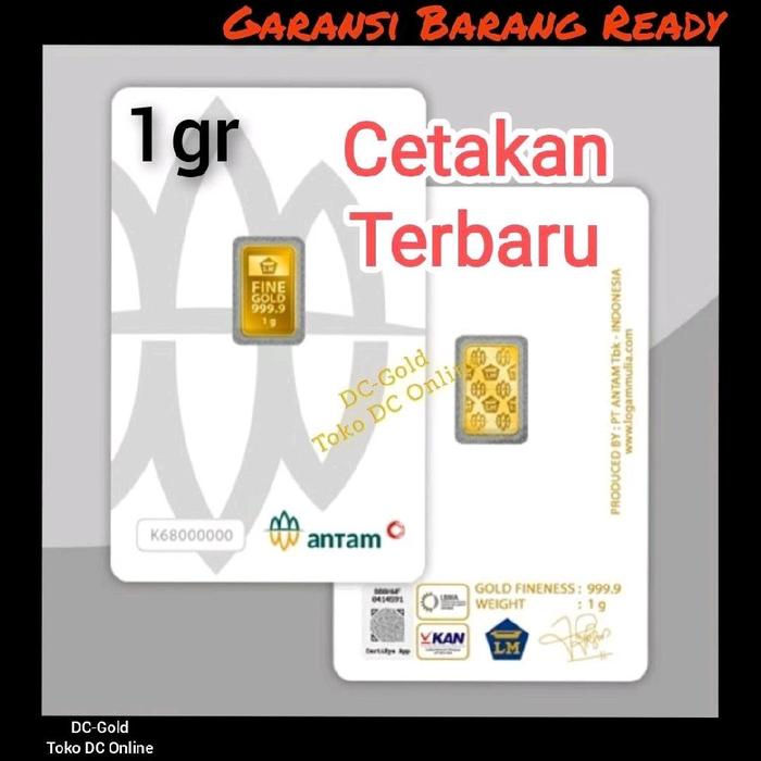 Emas 1 gram ANTAM Certicard Press Terbaru - Certieye Ready