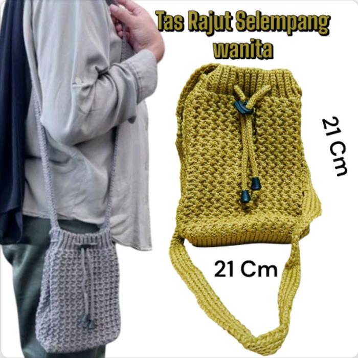 Tas rajut/Tas selempang rajut/Tas HP/tas selempang rajut kecil/tas selempang rajut termurah/tas sele