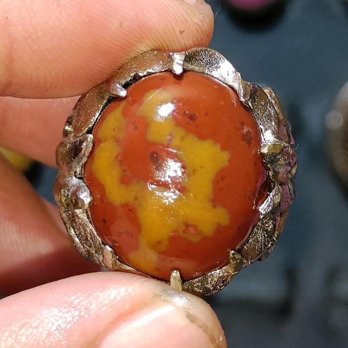 CINCIN BATU AKIK JAMAL ATI AYAM MOTIF UNIK ANTIK