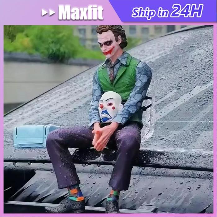 Action Figure Joker Duduk T 11cm PVC Badut Heath Ledger Marvel Suicide Squad Joker Toy Dekorasi Ekst