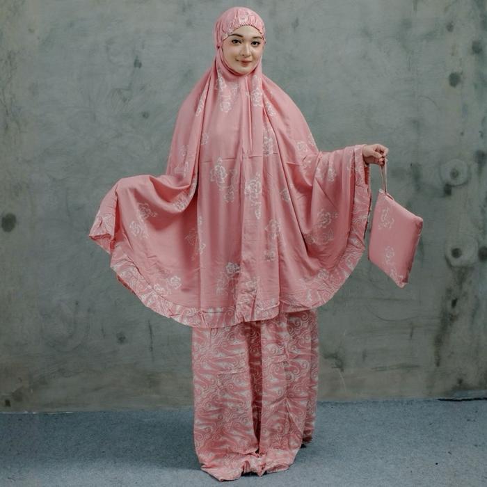 MukenaQonita | Mukena Batik Series | Mukena Adem dan Ringan | Ukuran Jumbo | Free Pouch Cantik | Bah