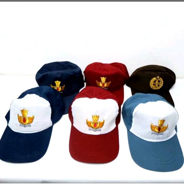 Topi Sekolah BORDIR SD SMP PRAMUKA SD NEGERI
