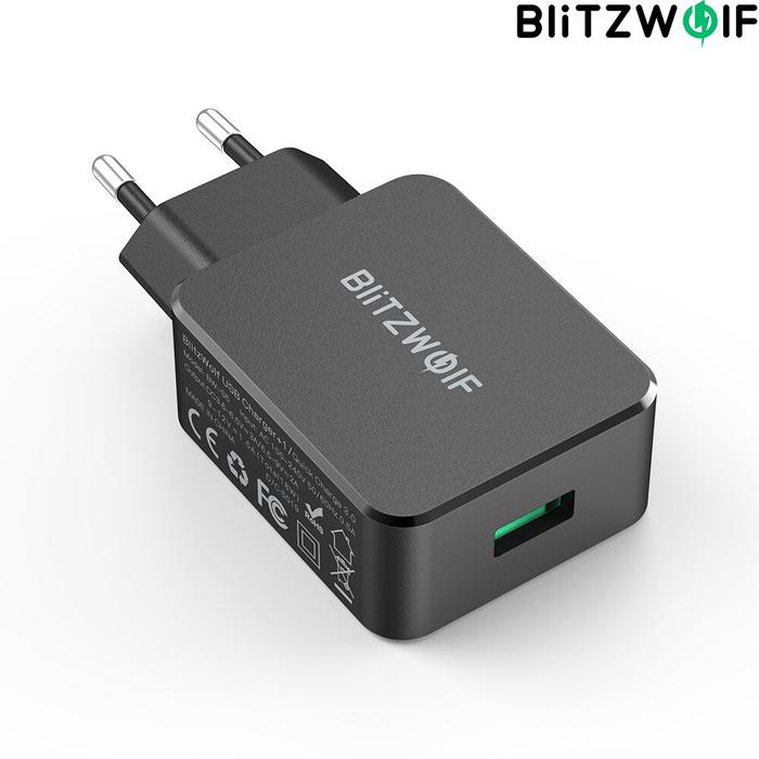 BlitzWolf BW-S5 QC3.0 Adaptor Pengisi Daya USB 18W, Adaptor Pengisi