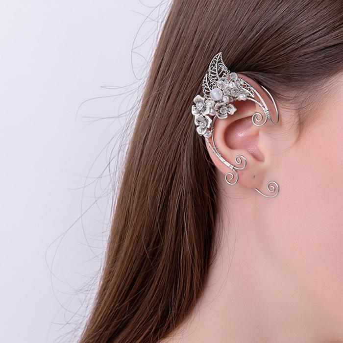 Punk Elf Ear Hook Earrings Non Piercing Ear Hook Ear Cuff Wrap Stud