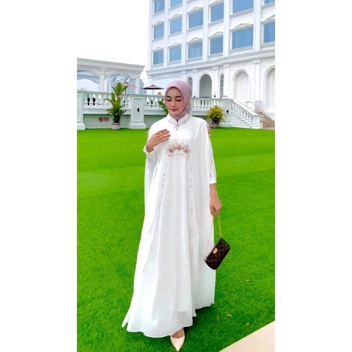 Kaftan dahlia raya / kaftan seragam lebaran remaja keluarga terbaru terlaris modern terlengkap payet