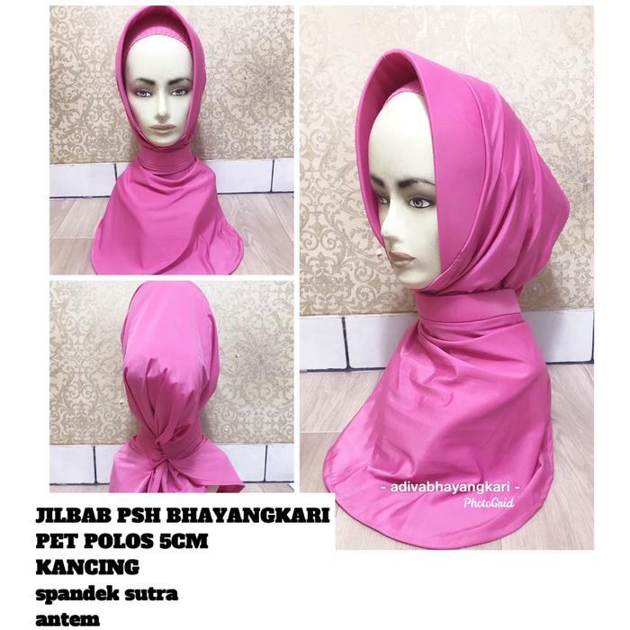 Promo JILBAB PSH BHAYANGKARI MODEL POLOS PET 5CM COD
