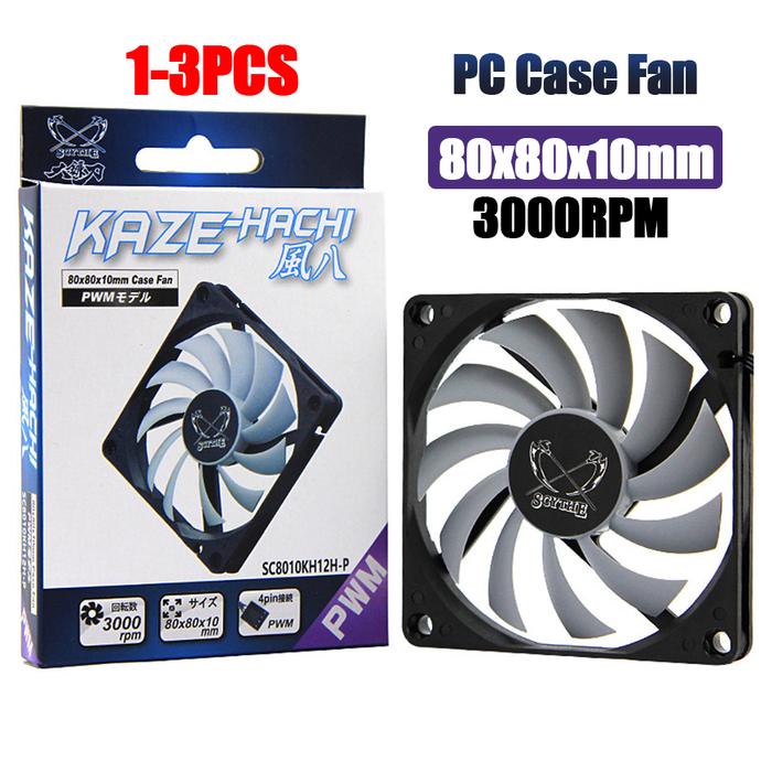 4Pin 80mm PWM Fan Computer Case Fan Silent 8CM Fan CPU Cooling Fan