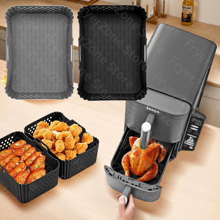 Ninja SL400EU Air Fryer 9.5L Grey - 6 Fungsi Memasak, 2 Laci Anti Lengket