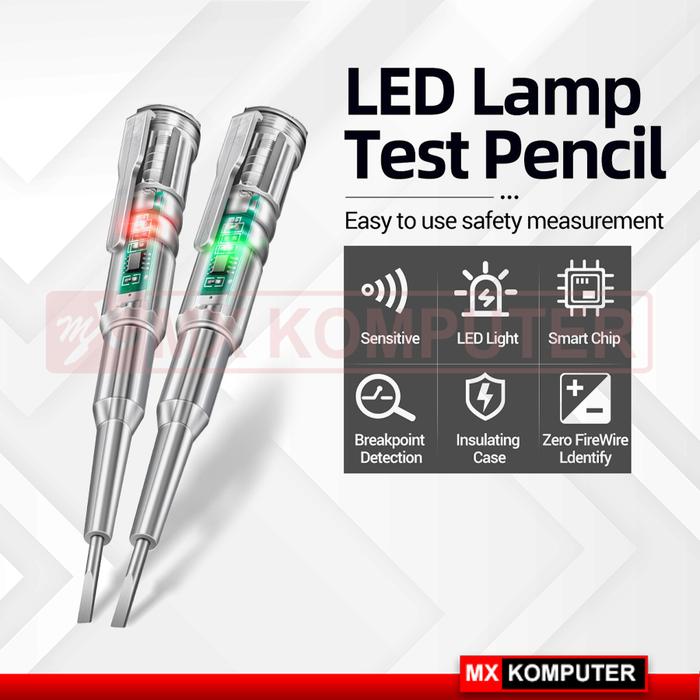 Obeng Test Pen Listrik Digital Tespen Listrik Cek Kabel Putus Dual Led