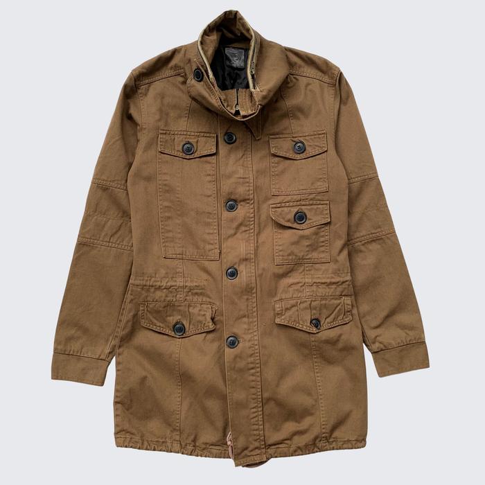 Brown Olive Vintage 2000s Number Nine Japan Military Parka Jacket - Unisex - M