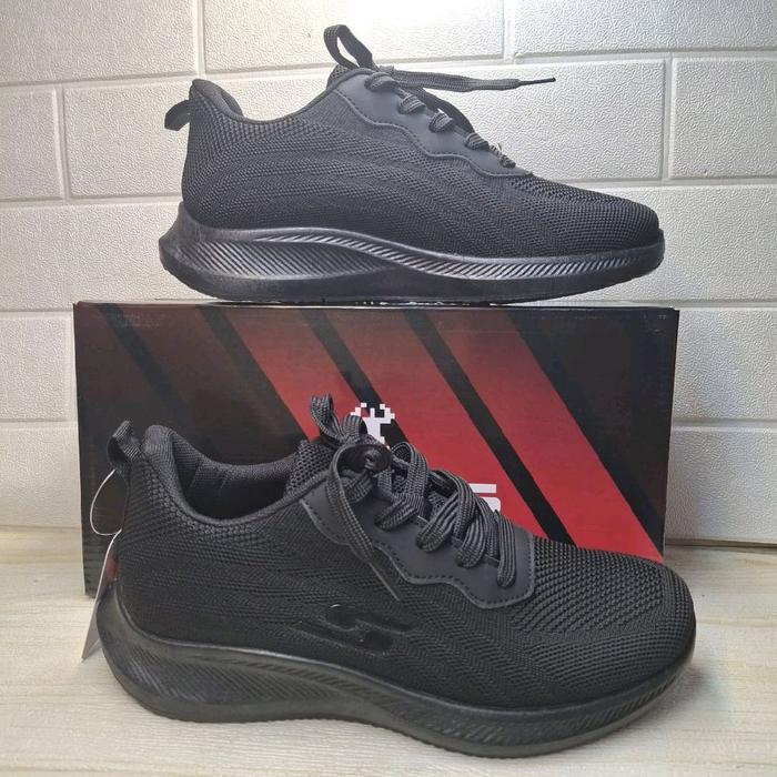 Sepatu sekolah kinbos Kin-7502 hitam polos terbaru