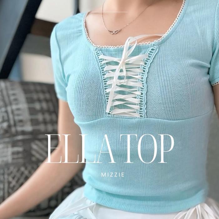 Ella Top | Ribbon Top | Atasan Pita | Tshirt Ribbon | Cute Ribbon | Cute Top | Tosca Top