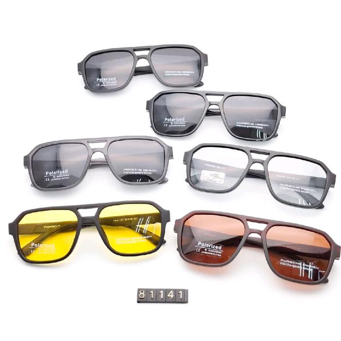 kacamata hitam ALLANO steampunk PD181141 lensa anti UV400 polarized kuning night vision