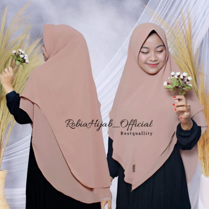 Jilbab Instan Best Seller//Hijab Khimar Syar'i Jumbo 2 Layer Ceruty BabyDoll//Kerudung khimar 2 Laye