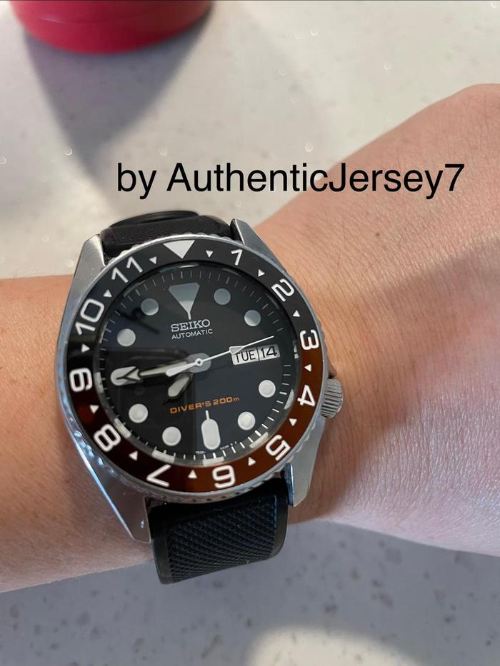 Original SEIKO SKX013 (mini SKX007) Automatic Divers Watch 38mm Mod with NAMOKI Coke bezel Dome Sapp