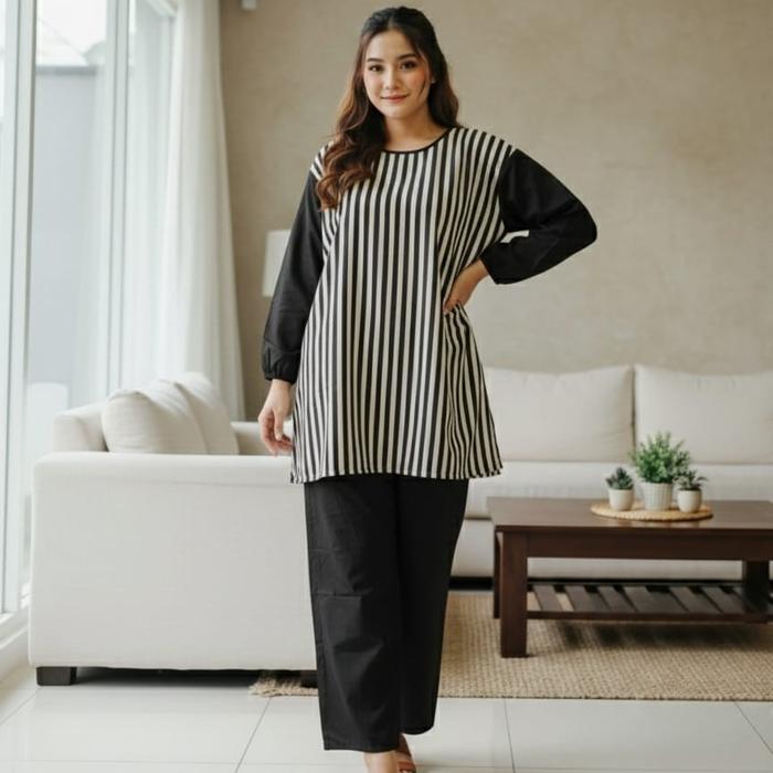 4:4 Promo Setelan Salur Tunik Katun Remaja Terbaru
