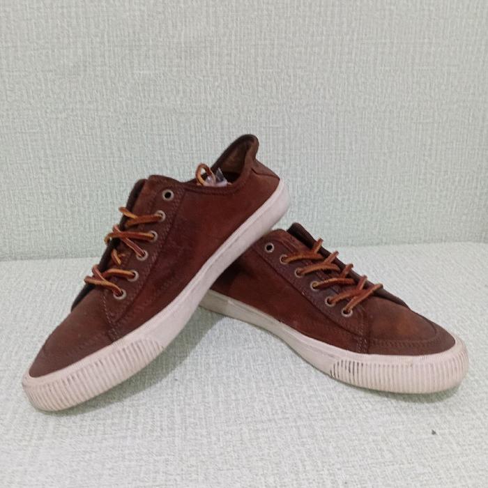 Frye casual low sneaker coklat tua Pria