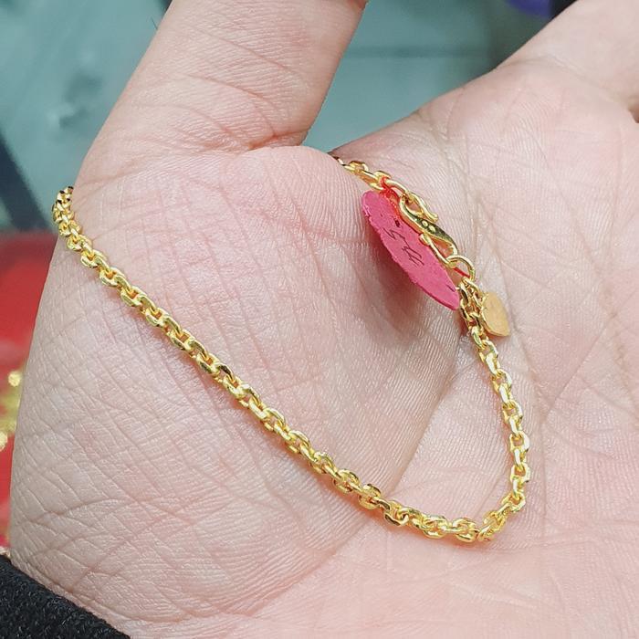 Gelang Emas Asli 24K Model Rantai
