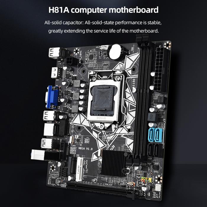 H81A Motherboard M-ATX 16GB LGA1150 Desktops MainBoard 2 X DDR3/DDR3L